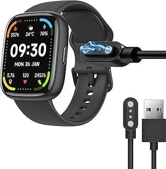 IDW17, IDW21, IDW23, IDW26 Smart Watch Charger, Magnetic USB Charging Cable Replacement Charger Cable Compatible with Faweio IDW26 1.83 Inches Smart Watch, TOOBUR IDW17, IDW23, KEEPONFIT IDW21 Watch