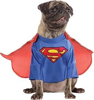 DC Comics Superheroes: Superman Pet Costume for For Dogs or Cats by Rubies, XL