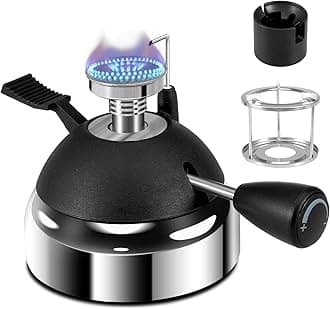 Portable Butane Burner, Mini Butane Stove for Siphon Coffee Maker, Adjustable Flame with Furnace Stand, for Picnic Camping Travel Lab Home