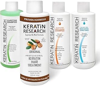 Brazilian Straight Complex Keratin Hair Treatment 4pc Blowout Professional Results Get Straightens Smooth Frizz Free Hair instantly With Argan Oil FORMALDEHYDE-FREE Keratin gold standards 3-6 months