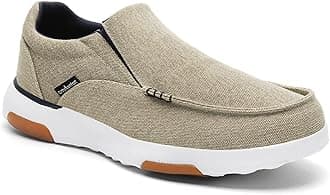 OrthoComfootMen's Arch Support Slip-On Loafers Walking Shoes: Supportive Comfortable Soft Cushion Adjustable Fit Slip On Loafers, High Arch Lightweight Outdoor Casual Work House Standing Flat Shoes