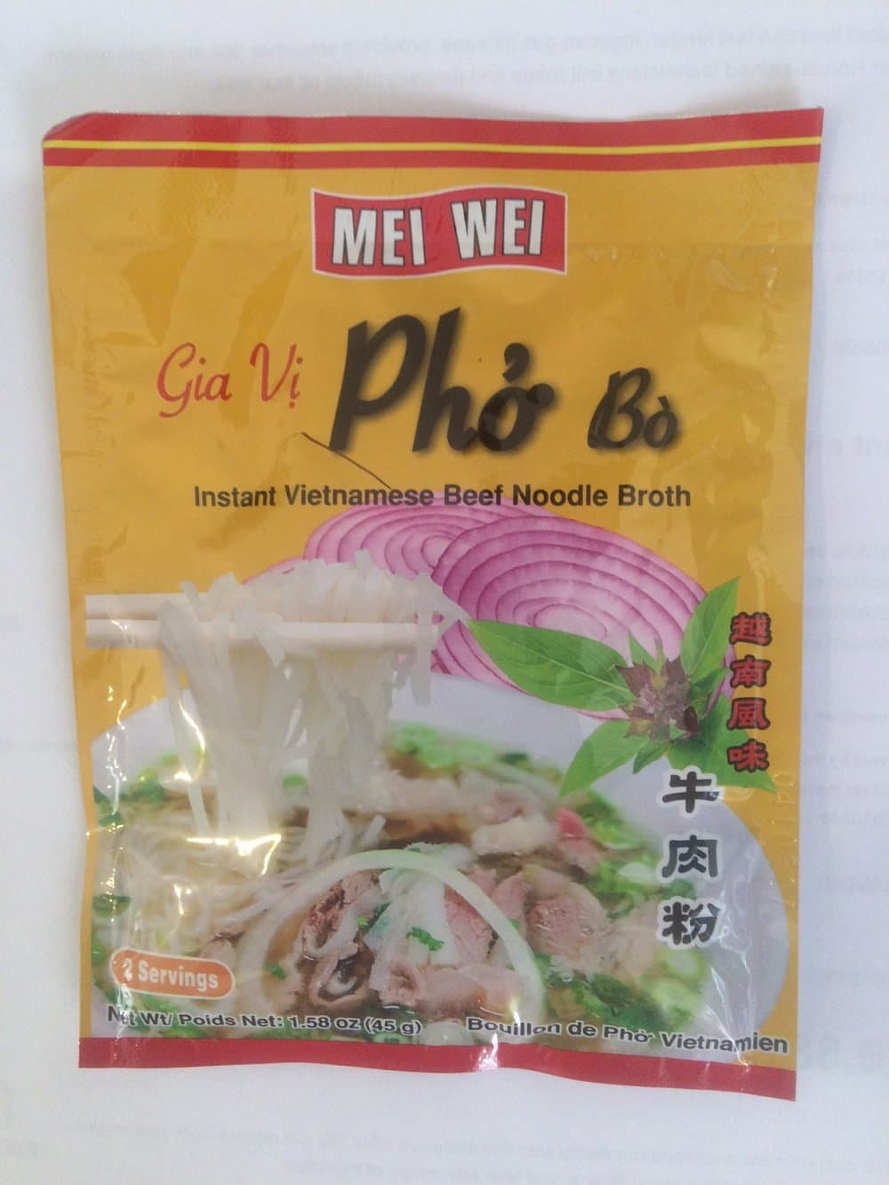 Pho Bo Instant Vietnamese Beef Broth, 1.58 Oz (Pack of 6)
