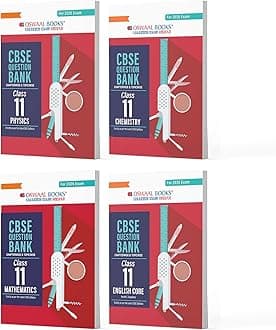 Oswaal CBSE Question Bank Class 11 Set of 4 Books | Physics | Chemistry | Mathematics | English Core | Chapterwise & Topicwise Solved Papers| For 2026 Exams