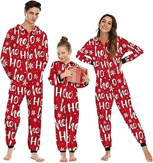 Cysincos Family Matching Christmas Pajamas Set Xmas Pjs Set Soft Long Sleeve Holiday Sleepwear Outfits for Women Men Couples