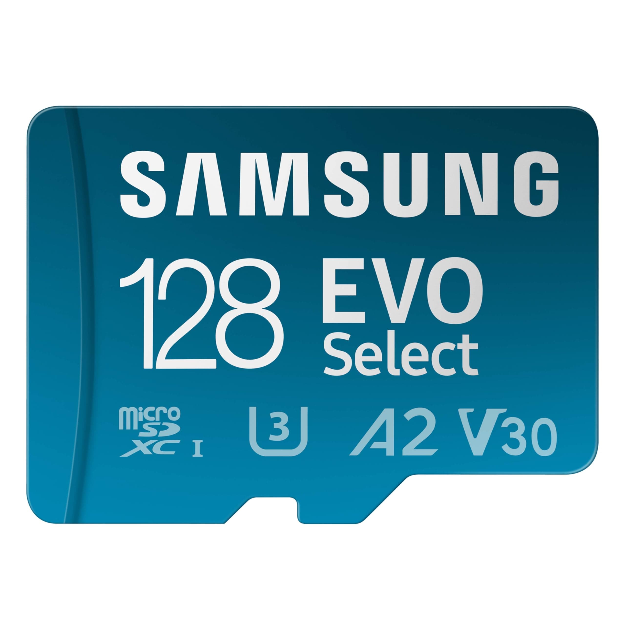 EVO Select microSD Memory Card + Adapter, 128GB microSDXC, Up-to 160 MB/s, 4K UHD, UHS-I, C10, U3, V30, A2, for Mobile Phone, Smartphones, Nintendo-Switch, and Tablets (MB-ME128SA/AM)