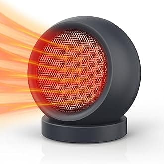 Coolfor Space Heater,PTC Ceramic Electric Desk Heater High Output Heater Fan for Home Bedroom Office Desk Indoor Use(Dark Grey)