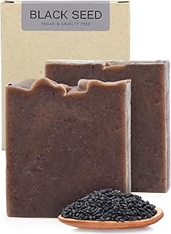 AUTHENTIC BATH & SOAP Cold Processed Black Seed Oil Soap Bar Nourishing, Antioxidant-Rich, Natural, Men & Women, no Sulfates or Parabens, Vegan & Cruelty Free, All Skin Types. (Pack of 2) 120 g Each