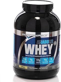 Boditronics Anabolic Whey Ultimate Muscle Building Whey Protein Powder with High Protein, D-Aspartic Acid, 5g Creatine, BCAA, and High Levels of L-Glutamine Protein Shakes (Vanilla Ice Cream)
