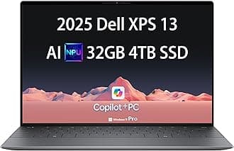 2025 Dell XPS 13 9345 Laptop, Copilot+ AI PC (13.4" FHD+ 120Hz, Qualcomm 12-Core Snapdragon X Elite (>Intel i7-1355U), 32GB 8448MT/s RAM, 4TB SSD) 27 Hours Battery Life, IR Webcam, Wi-Fi 7, Win 11 Pro