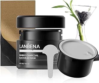 LANBENA 3.0 Bamboo Charcoal Nose Pore Strips, UPGRADED Blackhead Remover Mask for Stubborn Blackheads, Dirts, Whiteheads, Oil and More, Face Pore Purifying Cleansing, Aloe Vera, Volcanic Ash