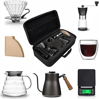 SALE V60 Coffee Maker Gift set Accessories Kitchen V60 Scale with timer Pour Over Kettle Server Paper Filter
