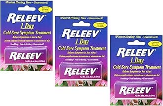 RELEEV 1 Day Cold Sore Symptom Treatment, 6 ML (Pack of 3)