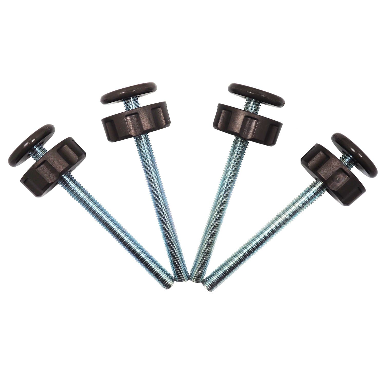 Extra Long Spindle Rods for Pressure Mounted Gates Replacement Set - 4 Pack of Spindle Screw Bolts for Baby and Pet Safety Gates (M10 (10mm), Bronze)