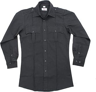 First Class100% Polyester Long Sleeve Men's Uniform Shirt Black