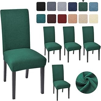 Aertiavty Chair Covers for Dining Room Set of 4 Kitchen Chair Covers, Dining Room Chair Covers Chair Slipcover Parsons Chair Covers, Dark Cyan