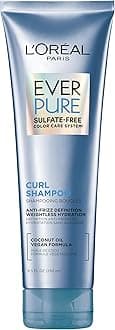EverCurl Sulfate Free Shampoo for Curly Hair, Lightweight, Anti-Frizz Hydration, Gentle on Curls, with Coconut Oil, 8.5 Fl; Oz (Packaging May Vary)
