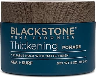 Men's Grooming Hair Thickening Pomade - Pliable Hold with Matte Finish | Paraben & | Sea + Surf Scent (4 Oz)
