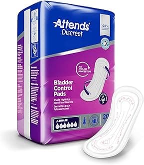 Attends Discreet Bladder Control Pads - Ultimate Absorbency, 15" (20 Count)