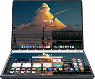 2-in-1 13.5" 2.5K Dual Screen Touch Laptop 12th Gen CPU Alder Lake-N N100 Windows 11 Home 16GB RAM 512GB SSD (Gray)