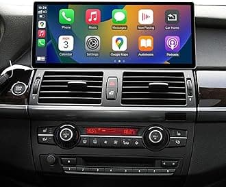 Road Top 12.3" Ultra-Narrow Touchscreen Wireless CarPlay Android Auto for BMW X5 X6 Series E70/E71 2009-2013 Year with CIC System, Car Stereo Multimedia Radio Receiver