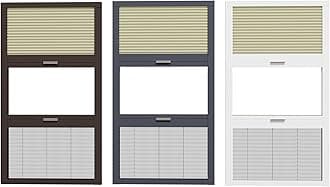 MaKefeile Skylight Blinds Blackout Cellular Shades Windows Screen Two-in-one Blinds Shade Suitable Roof Inclined Plane Room Window Custom Size (Black Screen/Beige Shades).