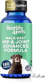Large Breed Hip and Joint Supplement for Dogs - Premium Natural Joint Support and Mobility Relief Helps Ease Stiffness so Senior Dogs can Climb Stairs, Walk Pain Free and Play Again (180 Tiny Pills)