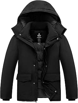Men's Thicken Winter Coat Insulated Warm Parka Jacket Hooded Puffer Jacket