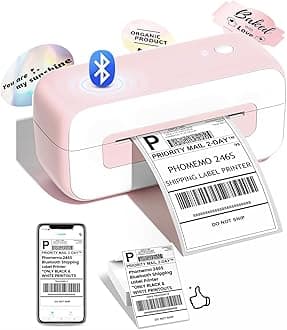 Phomemo Bluetooth Thermal Shipping Label Printer,2024 Upgrade 4x6 Desktop Thermal Label Printer for Shipping Packages/Small Business/Office/Home,Compatible with Amazon,Ebay,Shopify,Etsy,UPS,FedEx