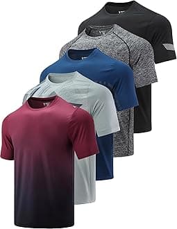 Men's Athletic Crew Neck Short Sleeve T Shirts Undershirt