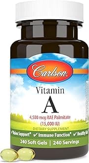 Vitamin A, 15000 IU Palmitate (4500 mcg RAE), Vision Health & Healthy Skin, Immune Function, 240 Softgels