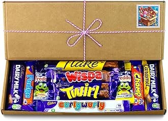 Chocolate Hamper, Letterbox Chocolate Gift Box of 10 Fullsize Cadbury Dairy Milk Chocolate bars, Ideal Gifts For Women & Gifts For Him