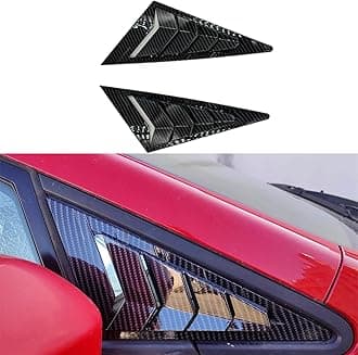 Window Louvers for 8th Gen Honda Civic 2006 2007 2008 2009 2010 2011 Accessories Front Side Window Louvers Air Vent Shades Panel Cover Exterior Decoration Accessories（Front Side Carbon Fiber）