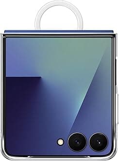 Samsung Galaxy Z Flip7 Ring Phone Case Clear, Protective Cover with Built-in Ring, Easy to Carry, Slim, Sleek, US Version, Transparent