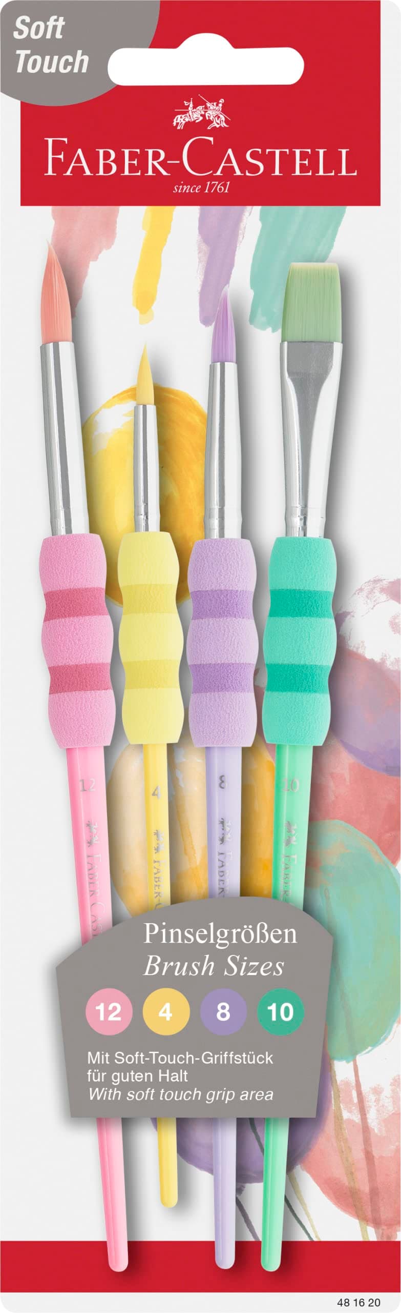 Brush set of 4 with soft grip
