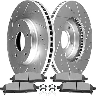 SCITOO Front 11.41" Brake Pads and Rotors Kits Fit For Nissan Quest 2004 2005 2006 2007 2008 2009 2011 2012 2013 2014 2015 2016 2017