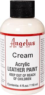 Acrylic Leather Paint - Cream | Flexible Recoloring Balm for Shoes, Furniture, Car Seats & More | Made in USA, 4 fl oz