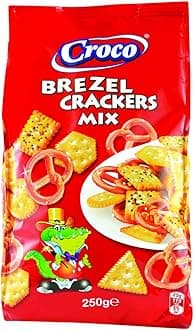 - Brezel Mix Crackers 250G | Bagel chips| Pretzels | Snacks | Premium Baked crackers | Imported snacks (Brezel Mix Crackers 250G)