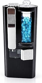 Crushballs Dispenser with 100 Blue Ice Menthol Capsules - Crush Balls Beads Applicator Machine Tool Crush Balls Pusher Click on Inserter
