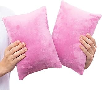 1 MIDDLE ONE 2 Pack Small Pillow, Memory Foam Mini Pillow 11 X 7 Inches for Travel, Sleeping, Nap and Neck, Knee, Lumbar Support, Tiny Pillow Cushion for Pet, Dogs (Purple)