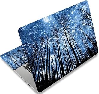 Universal 12.1 13 13.3 14 15 15.4 15.6 Inches Laptop Skin Sticker Decal Personalized Netbook Skin Sticker Reusable Notebook Art Decal Protector Cover by AORTDES - Forest at Peaceful Moonlight