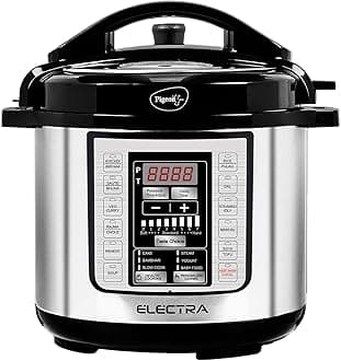 By Stovekraft Electra Smart 6 Litre Electric Pressure Cooker with Digital Display | 18 Indian Preset Menu | Automatic Rice Cooker | Delay Timer & More (Stainless Steel)