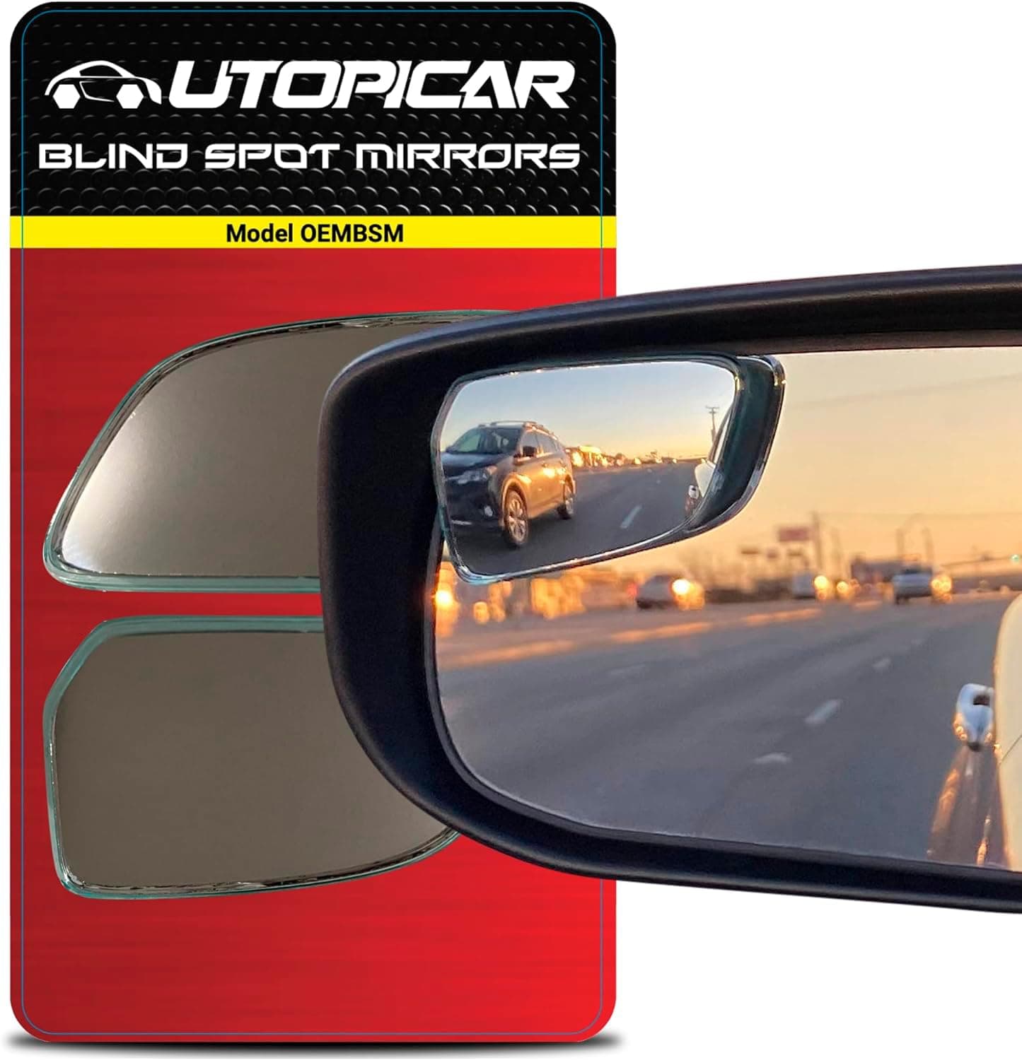 Convex Blind Spot Mirrors 2 Pack - OEM Car Side Mirror Blindspot Eliminator Automotive Exterior Accessories - Adjustable Blind Spot Mirror - Universal Fit