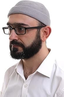 ihvan online Turkish Muslim Winter Velvet Roll-up Edge Kufi Hats for Men, Taqiya, Takke, Peci, Islamic Caps, Islamic Gifts