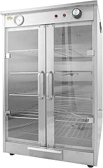 5-Shelf Electric Hot Box Food Warmer, Fits up to (10) 16" Pizza Boxes, Countertop Heated Holding Cabinet for Pretzels, Warming Machine for Home and Commercial Use, w/Water Drawer, 120V 600W