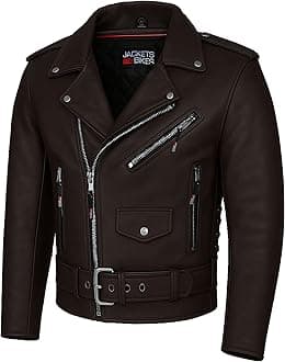 Men ICONIC Motorcycle Premium Natural Buffalo Leather Side Lace Biker Jacket Conceal Carry Pockets Street Cruiser