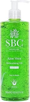 Skincare Aloe Vera Moisturising Gel 500ml Lightweight Aloe Vera Cooling Gel for Face and Body Moisturiser for Dry, Damaged and Sunburn Skin, Aloe Vera Aftersun Gel