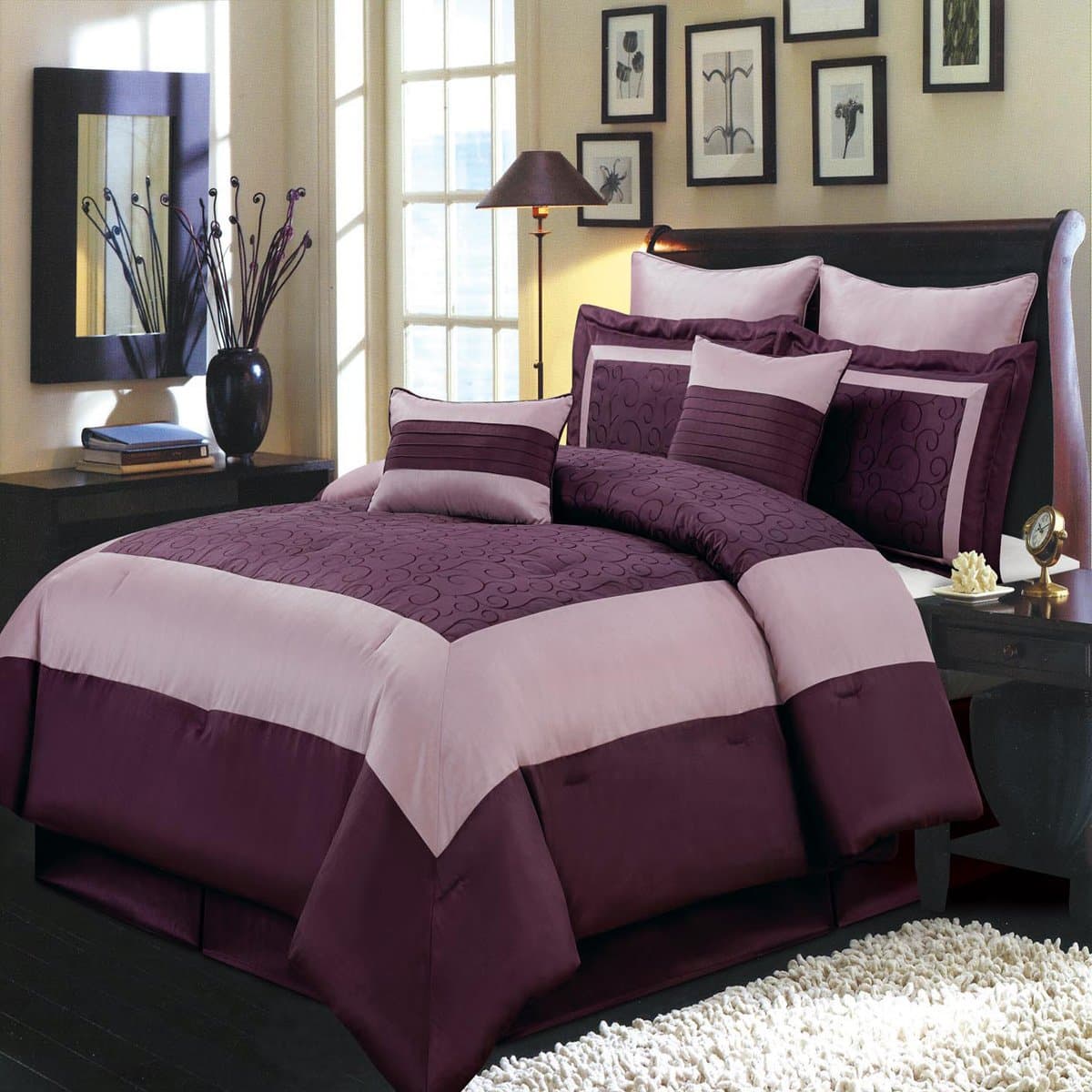 Hudson Sage Queen Size Luxury 12 Piece Comforter Set Includes Sheets, Comforter, Bed Skirt, Pillow Shams, Decorative Pillows