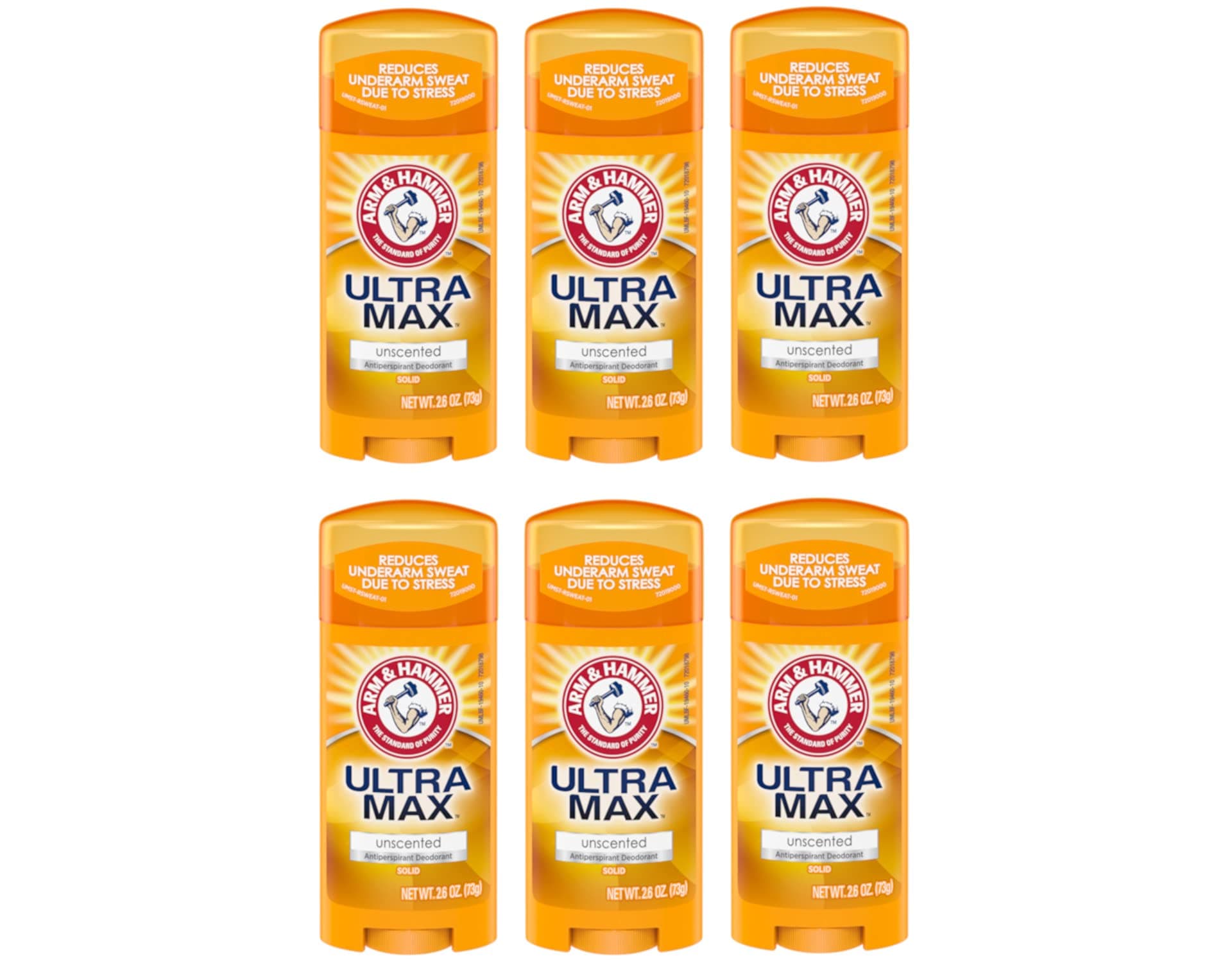 ULTRAMAX Anti-Perspirant Deodorant Invisible Solid Unscented 2.60 oz (6-Pack)