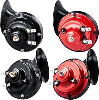 4pcs 300db car horn 【4 pack】 12v waterproof double horn, used for trucks, trains and ships, electric snails for cars, motorcycles, alternative electronic parts for cars and horns for trains