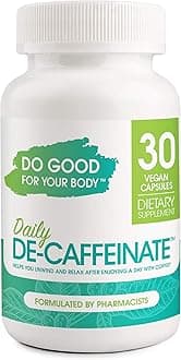 Daily De-Caffeinate for Coffee Lovers – Rutaecarpine Supplement for Relaxation After Caffeine – Non-Melatonin, Non-Addictive Evening Formula, 30 Capsules